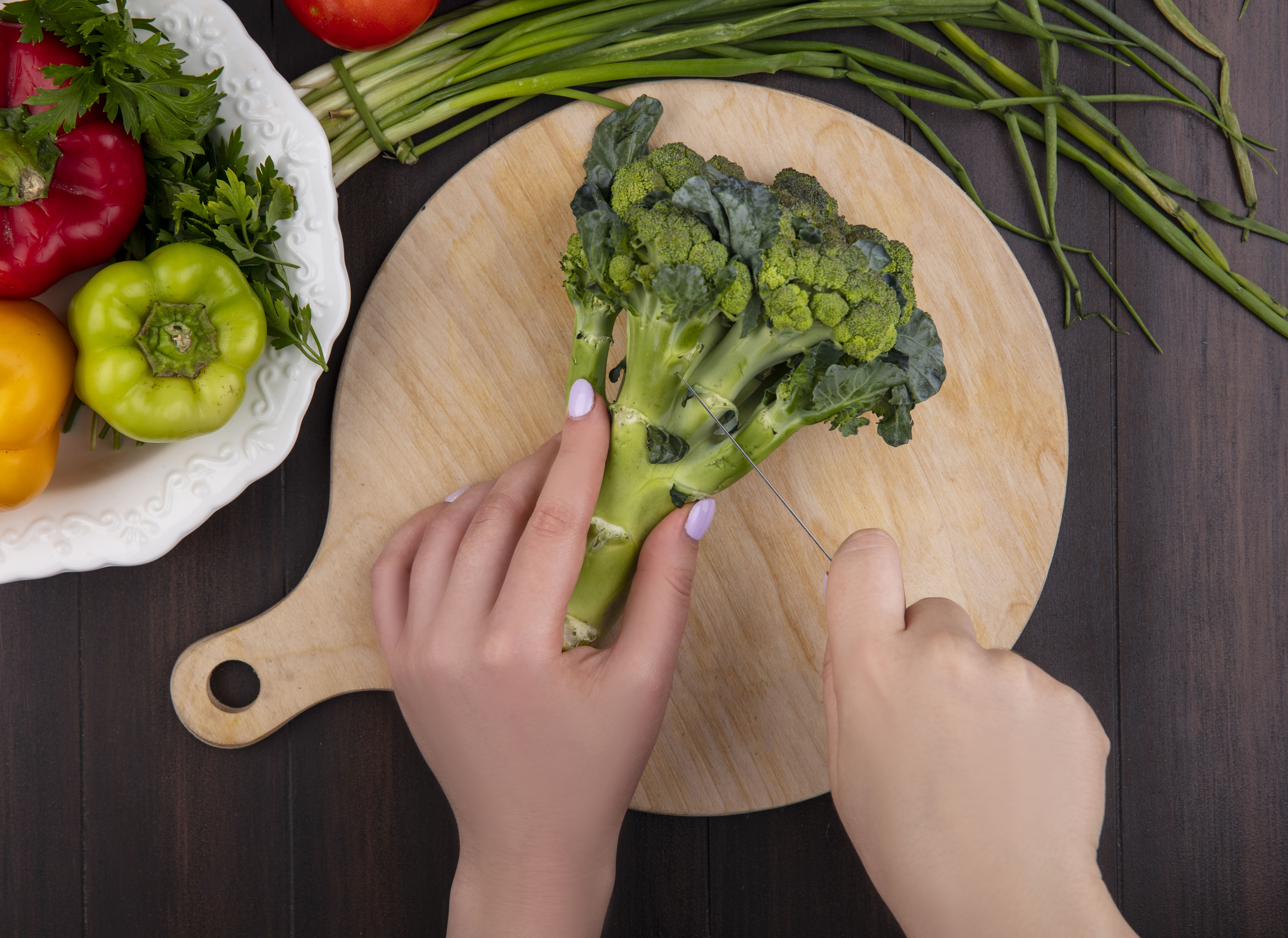 Cortando vegetais